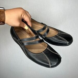Naturalizer Black Leather Mary Jane Comfort Shoes Women's Size 9M